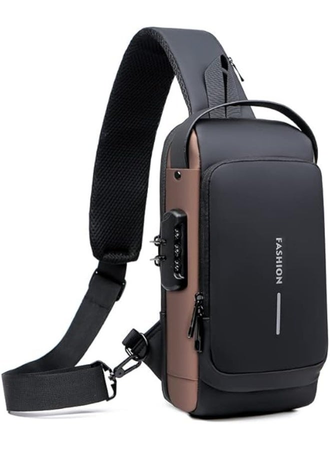 Anti-theft crossbody bag, waterproof everyday chest backpack with USB charging, men's and women's backpack - Image 2